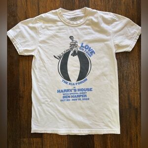 Men's Harry Styles T-Shirt White Spell-Out S 2022 Tour Pop Band Love British Boy